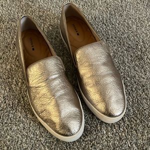 Birdies “the swift” gold slip on sneaker size 9